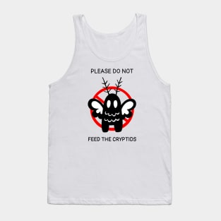 PLEASE DO NOT FEED THE CRYPTIDS (Mothman) RED SIGN Tank Top